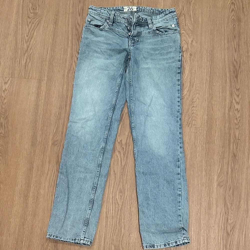 Free People Light Blue Straight Leg Jeans